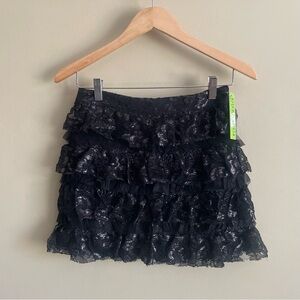 ALICE + OLIVIA layered lace ruffle skirt